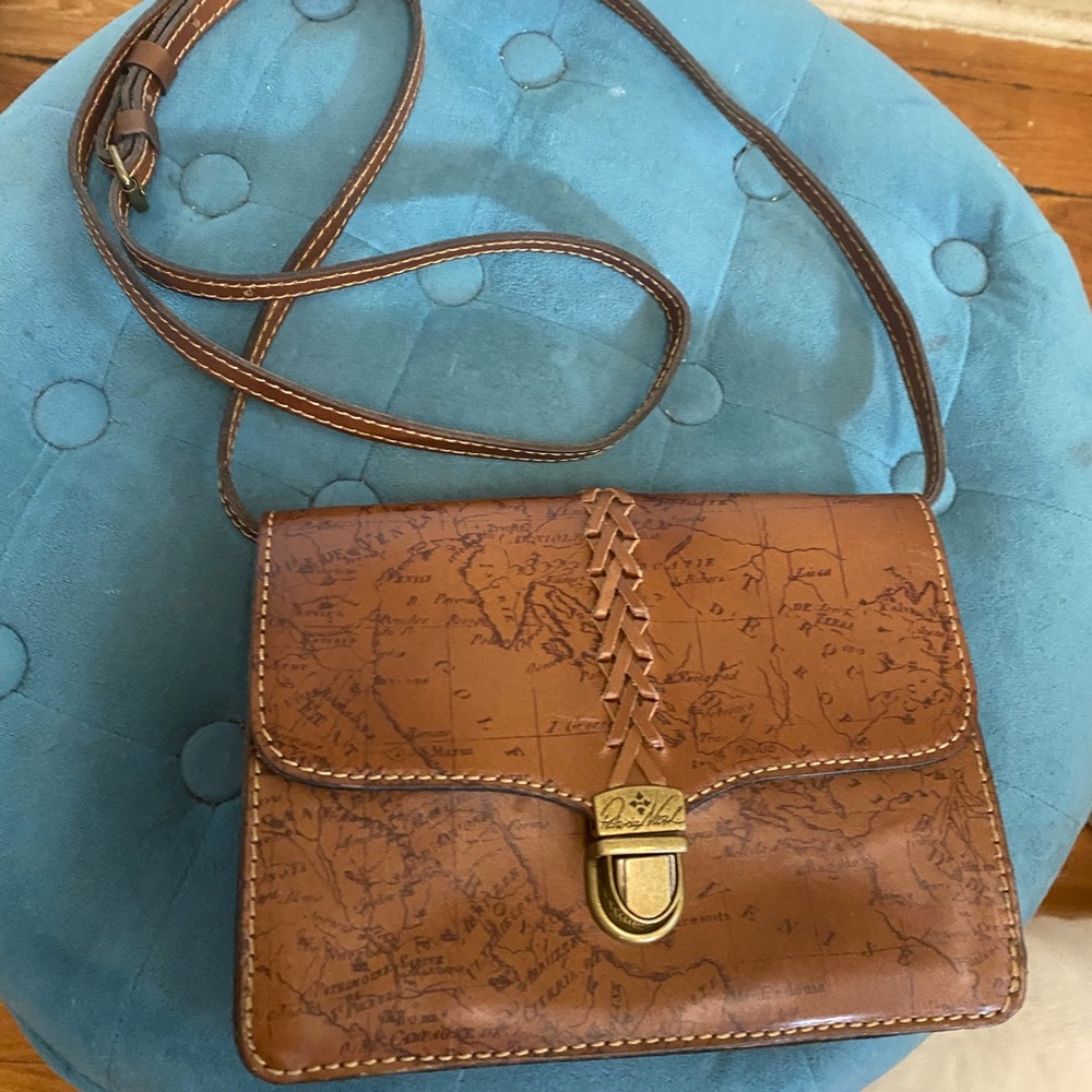 Patricia Nash braided Bianco map crossbody bag